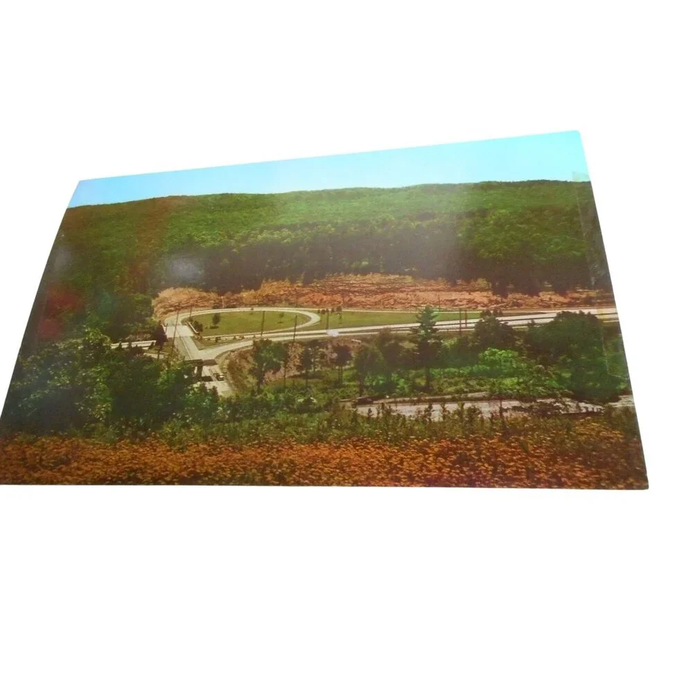Vintage Postcard unposted Fort Littleton Interchange Turnpike PA roads